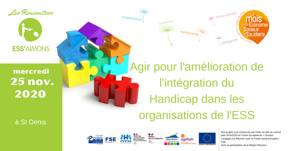 CRESS de La Réunion | ESS'aimons - Agir pour l'amélioration de l'intégration du handicap, dans les organisations de l'ESS