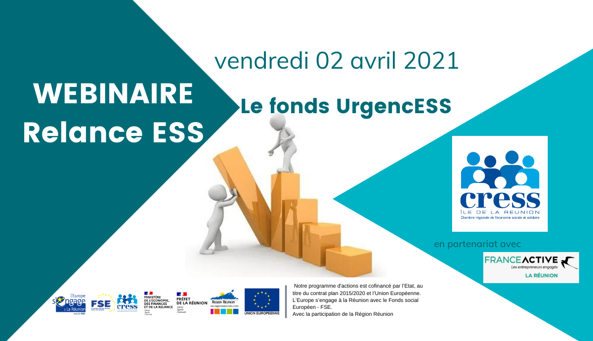 Webinaire Relance ESS - Le fonds UrgencESS | Source : CRESS de La Réunion - www.cress-reunion.com