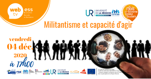 CRESS de La Réunion | 04 Décembre 2020 - WEB TV ESS Militantisme et capacité d'agir