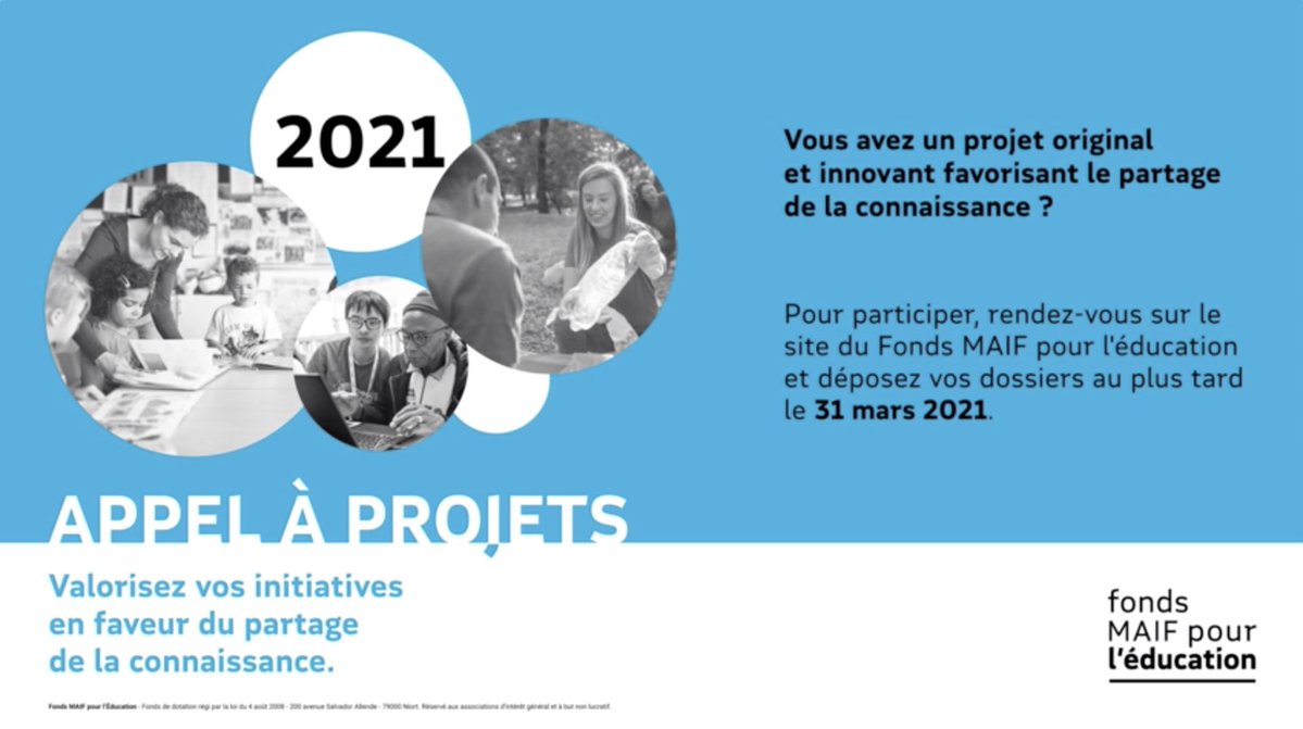Appel à projets 2021- Fonds MAIF pour l'Education | Source : CRESS de La Réunion - www.cress-reunion.com