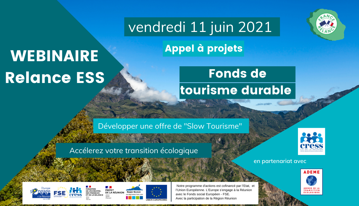 Webinaire Relance ESS : Fonds de Tourisme Durable | Source : CRESS de La Réunion - www.cress-reunion.com