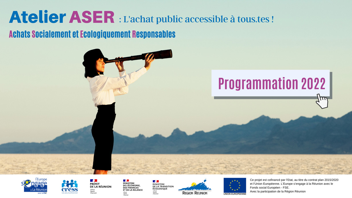 Programmation 2022 - Atelier ASER : l'achat public accessible à tous.tes | Source : CRESS de La Réunion - www.cress-reunion.com