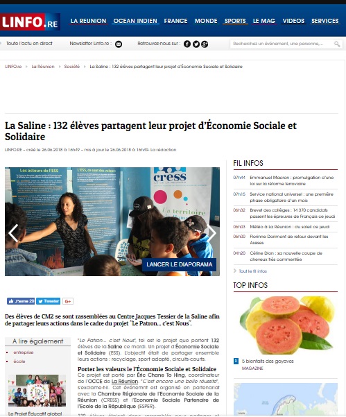 132 élèves de La Saline partagent leurs projets dans l'Economie Sociale et Solidaire